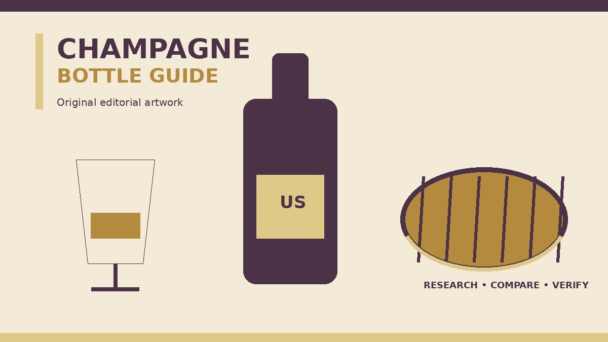 Original editorial bottle and tasting-glass illustration accompanying the Boizel Brut Reserve buying guide.