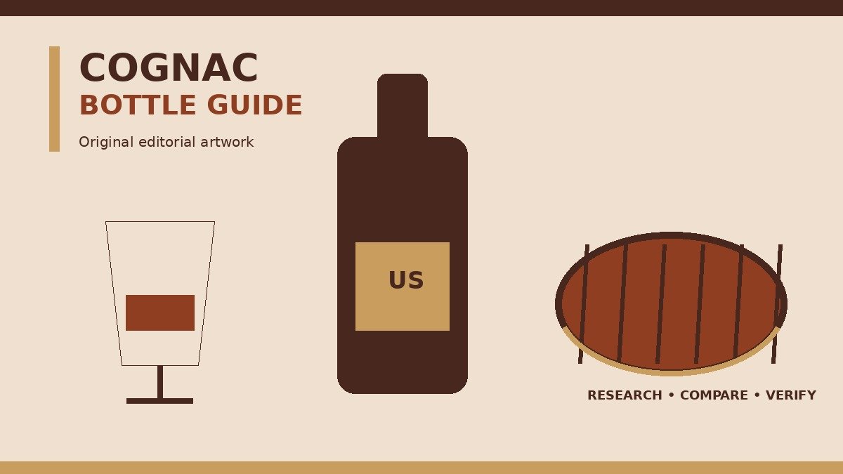 Original editorial bottle and tasting-glass illustration accompanying the A De Fussigny XO Cognac buying guide.